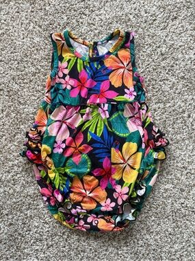 Little Sleepies Jungle Blooms Bubble Romper Size 2T